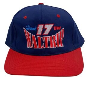Vintage Darrell Waltrip #17 NASCAR‎ Blue Red Snapback Hat